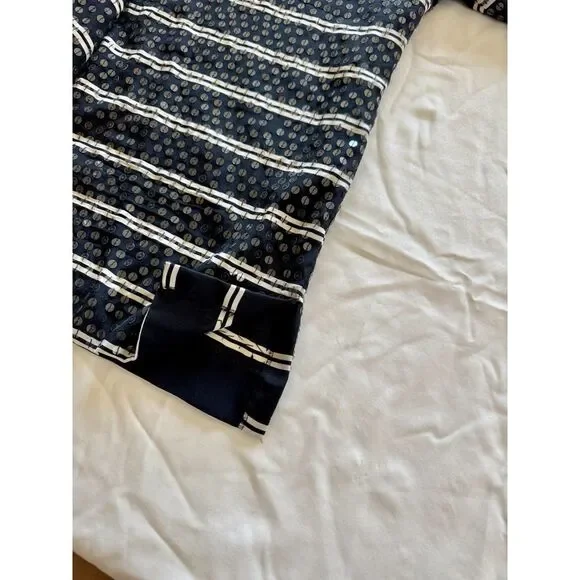 VTG‎ Womens Liz Claiborne Black & White Sequin Sheath 100% Silk Dress Lined Sz.4 - Picture 10 of 11